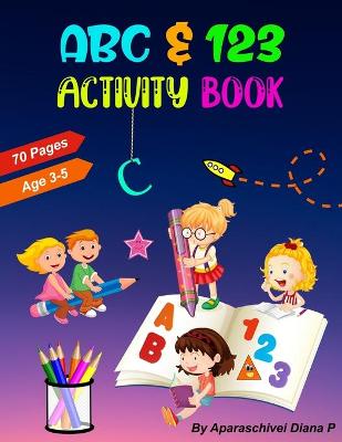 Book cover for ABC and123 activity book