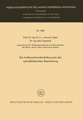 Book cover for Die Aufbauschneidenbildung Bei Der Spanabhebenden Bearbeitung