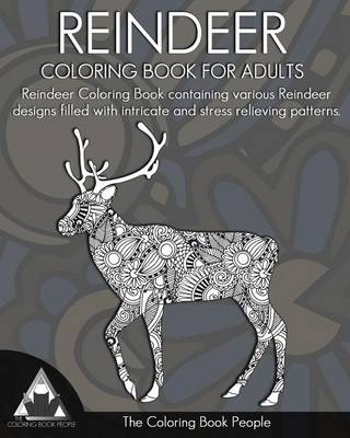 Book cover for Reindeer Coloring Book for Adults