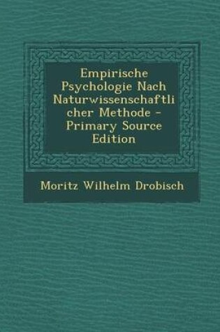 Cover of Empirische Psychologie Nach Naturwissenschaftlicher Methode