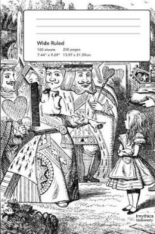 Cover of Alice in Wonderland Wide Rule Composition Book Notebook