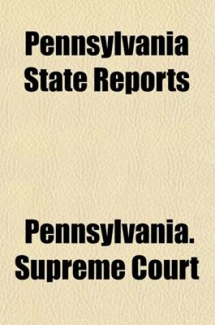 Cover of Pennsylvania State Reports (Volume 121)