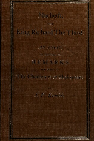 Cover of "Macbeth" and "King Richard III"