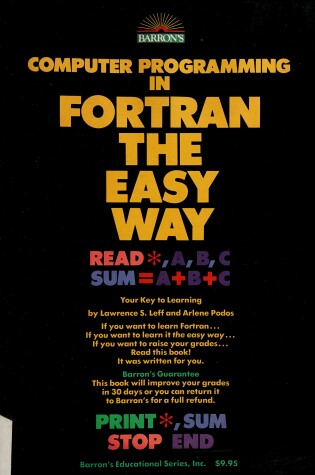 Cover of Computer Programming in Fortran the Easy Way