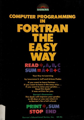 Book cover for Computer Programming in Fortran the Easy Way