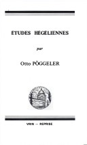 Cover of Etudes Hegeliennes