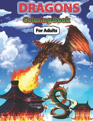 Book cover for Dragons Coloring Book for Adults