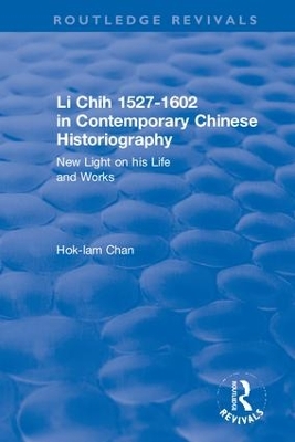 Cover of Li Chih 1527-1602 in Contemporary Chinese Historiography