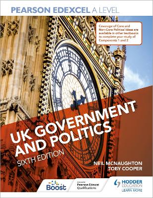 Book cover for Pearson Edexcel A Level UK Government and Politics Sixth Edition