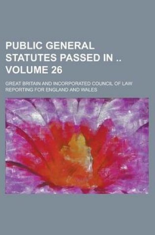 Cover of Public General Statutes Passed in Volume 26