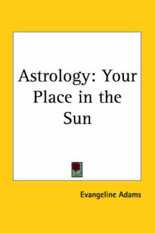 Cover of Astrology: Your Place in the Sun (1929)