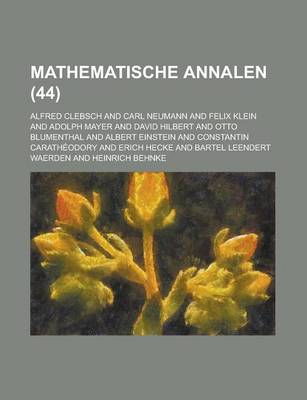 Book cover for Mathematische Annalen (44)