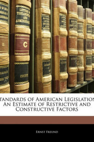 Cover of Standards of American Legislation