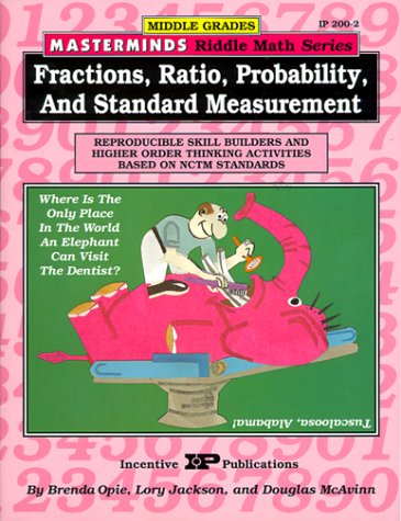 Cover of Masterminds Riddle Math for Middle Grades: Fractions, Ratio, Probability, and Standard Measurement