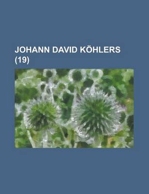 Book cover for Johann David Kohlers (19)