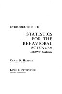 Book cover for Introduction to Statistics for the Behavioural Sciences