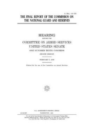 Cover of The final report of the Commission on the National Guard and Reserves