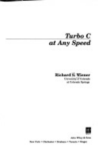 Cover of Turbo C. at Any Speed