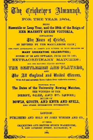 Cover of Wisden Cricketers' Almanack 1864