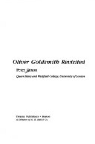 Cover of Oliver Goldsmith Revisited