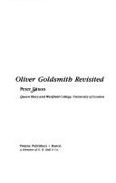 Book cover for Oliver Goldsmith Revisited