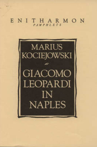 Cover of Giacomo Leopardi in Naples