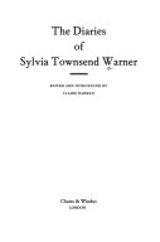 Cover of The Diaries of Sylvia Townsend Warner