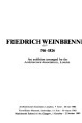 Cover of Friedrich Weinbrenner, 1766-1826