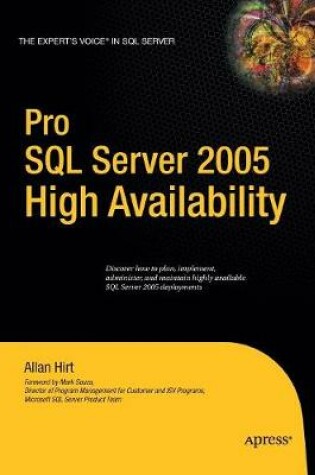 Cover of Pro SQL Server 2005 High Availability