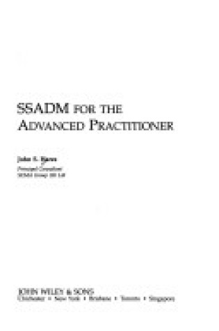 Cover of SSADM for the Advanced Practitioner