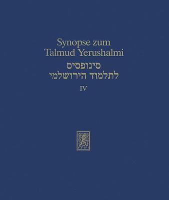 Cover of Synopse Zum Talmud Yerushalmi