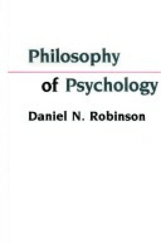 Cover of The Philosophy of Psychology