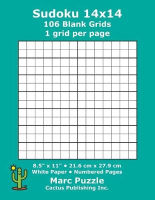 Book cover for Sudoku 14x14 - 106 Blank Grids