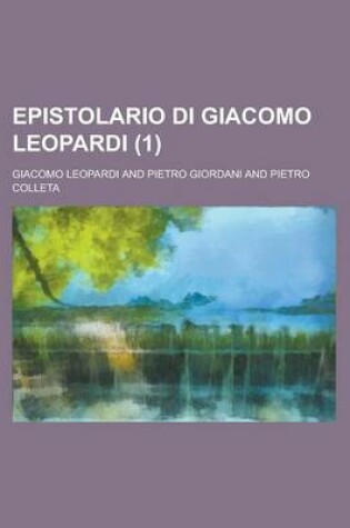 Cover of Epistolario Di Giacomo Leopardi (1)