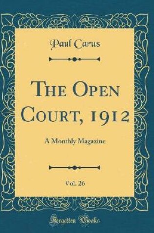 Cover of The Open Court, 1912, Vol. 26