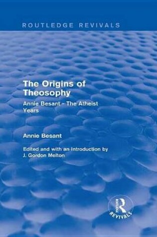 Cover of The Origins of Theosophy (Routledge Revivals)