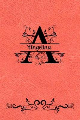 Book cover for Split Letter Personalized Journal - Angelina