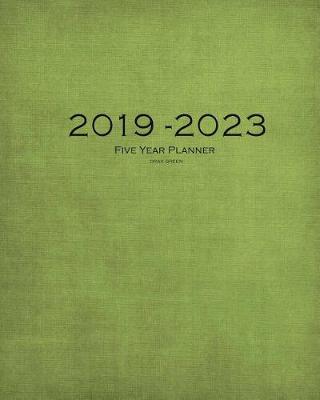 Book cover for 2019-2023 Dark Green Five Year Planner