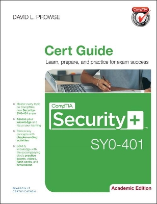 Book cover for CompTIA Security+ SY0-401 Cert Guide, Academic Edition