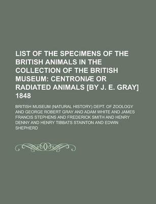 Book cover for List of the Specimens of the British Animals in the Collection of the British Museum