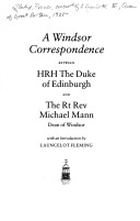 Book cover for A Windsor Correspondence