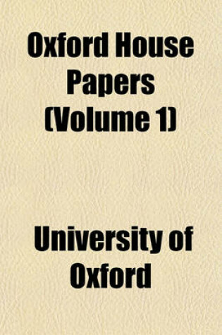 Cover of Oxford House Papers (Volume 1)