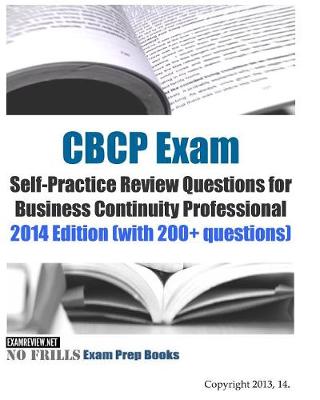 Book cover for CBCP Exam Self-Practice Review Questions for Business Continuity Professional