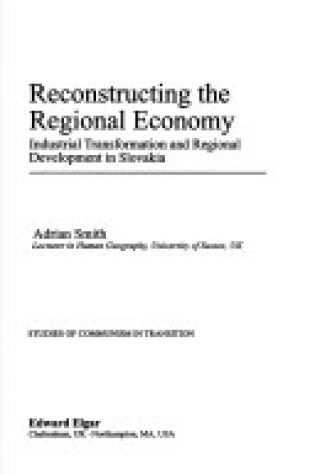 Cover of Reconstructing the Regional Economy