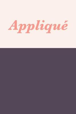 Book cover for Applique