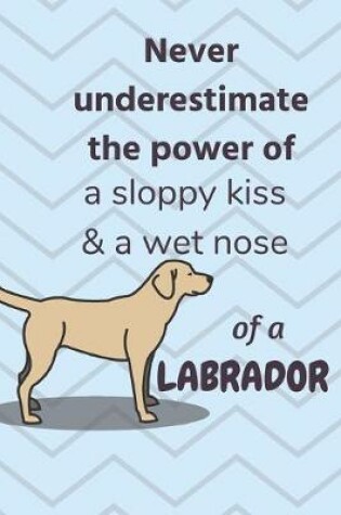 Cover of Never underestimate the power of a sloppy kiss & a wet nose of a Labrador