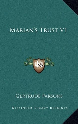 Book cover for Marian's Trust V1