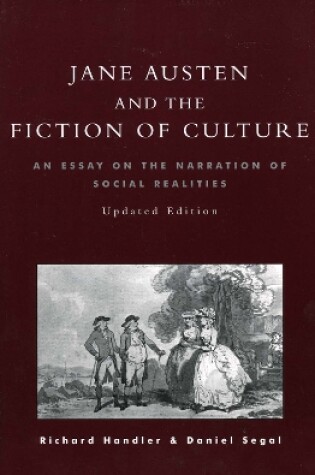 Cover of Jane Austen and the Fiction of Culture