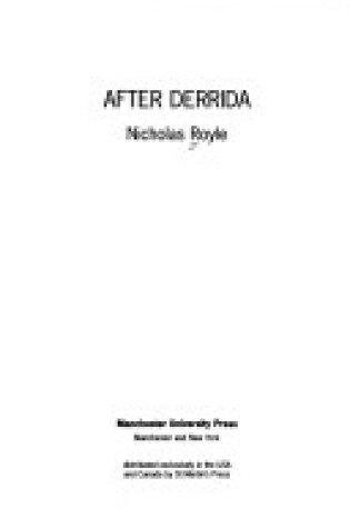 Cover of After Derrida