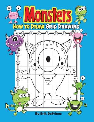 Book cover for Monsters How To Draw Grid Drawing